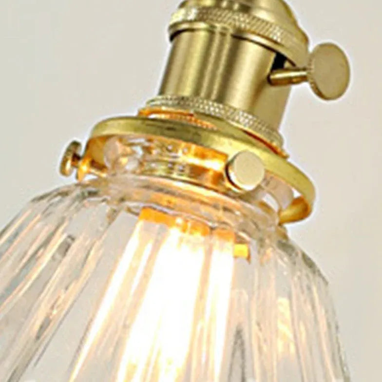 Transparent glass Vintage Gold Wall Lights