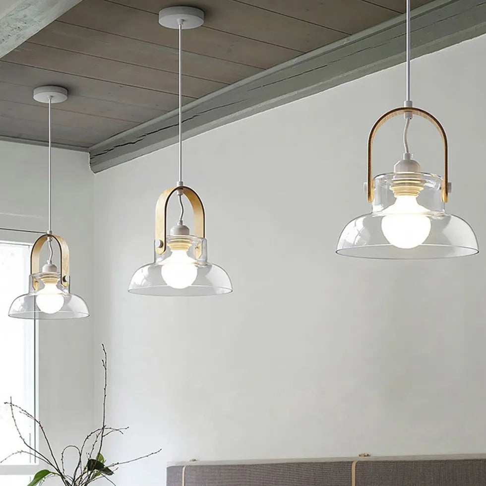 Transparent Glass Modern Dining Room Pendant Light