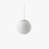 White Spherical Glass Bedroom Ceiling Chandelier