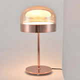 Domed Shade Metallic Gloss Minimalist Table Lamp