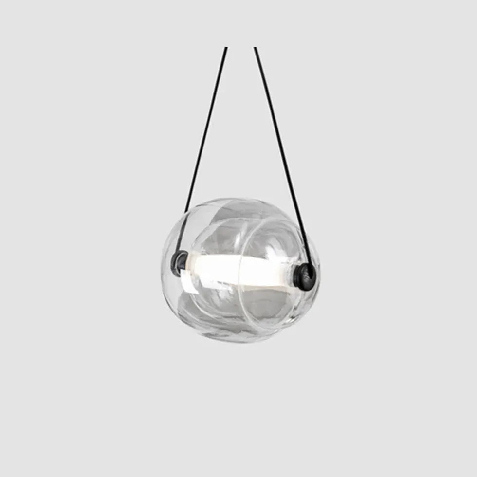 Spherical Modern Transparent Glass Pendant Light