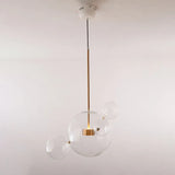 Bubble Clear Glass Gold Pendant Light