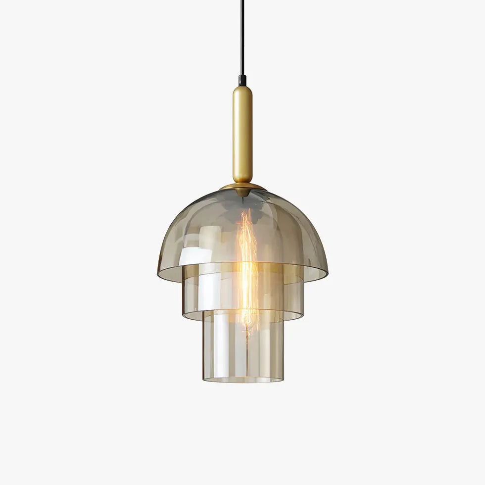 Double Glass Shade Modern Pendant Light