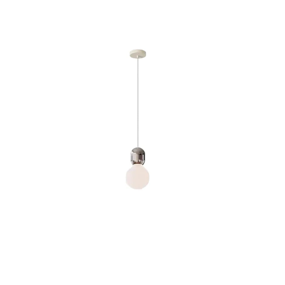 Spherical Glass Bedroom Colored Pendant Light