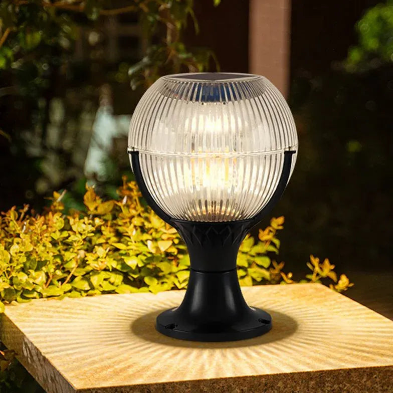 Acrylic Globe Fence Solar Pillar Lights