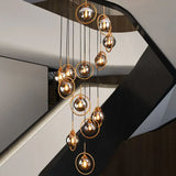 Multi-Sphere Metal Ring Modern Chandelier