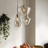 Polygonal Clear Glass Industrial Pendant Light