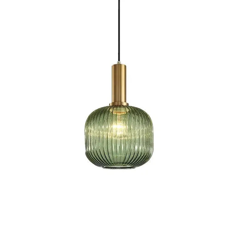 Green Folds Glass Modern Pendant Light