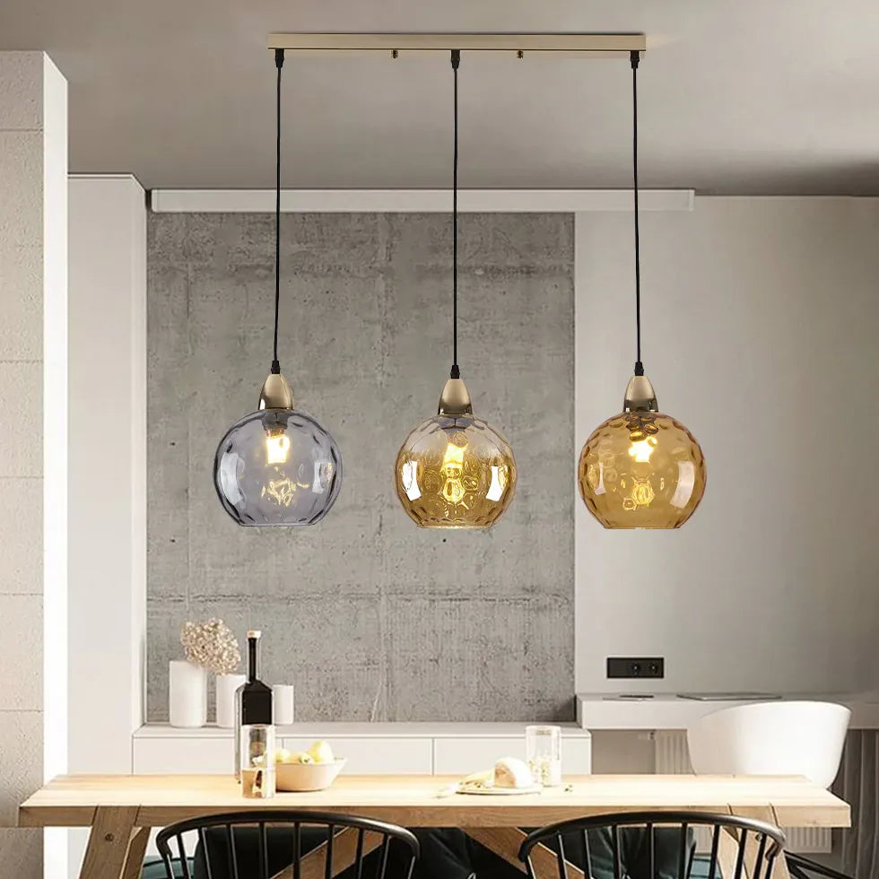 Lampadari in Vetro Colorati LED  Sfera Moderno per Sala Pranzo