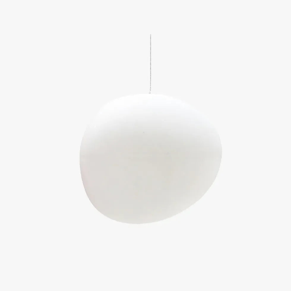 Irregular Spherical White Glass Pendant Light