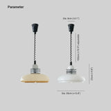 Lampade a Sospensione Vintage Vetro Regolabile Altezza