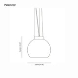 Lampadario Vintage Vetro Arancione Sferico