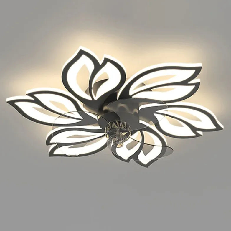 Luxury a forma di fiori a forma di fiori Luce ventilatore a soffitto moderno