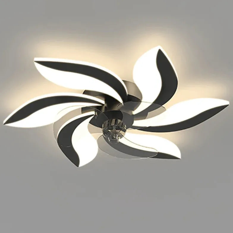 Luxury a forma di fiori a forma di fiori Luce ventilatore a soffitto moderno