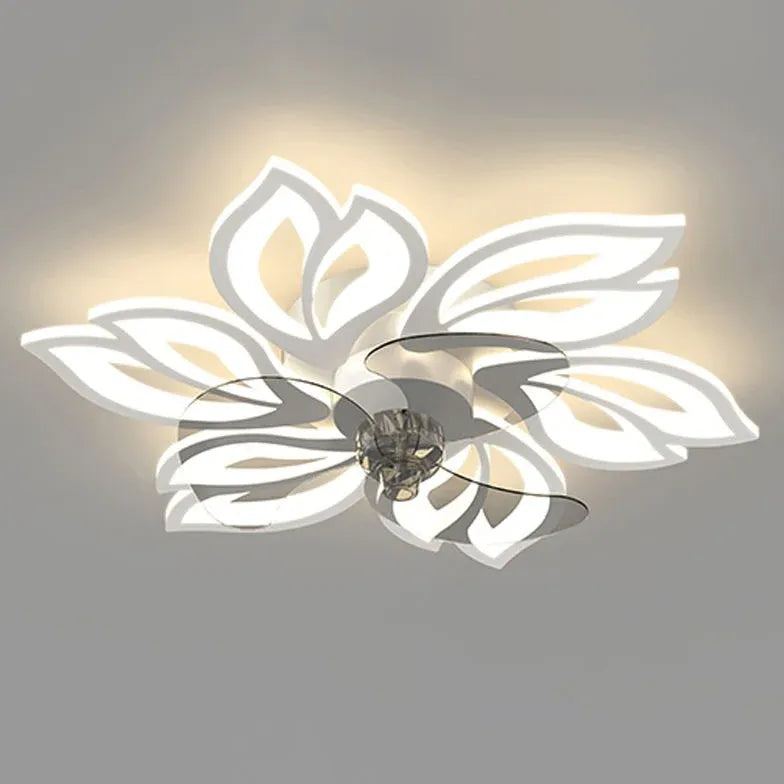 Luxury a forma di fiori a forma di fiori Luce ventilatore a soffitto moderno