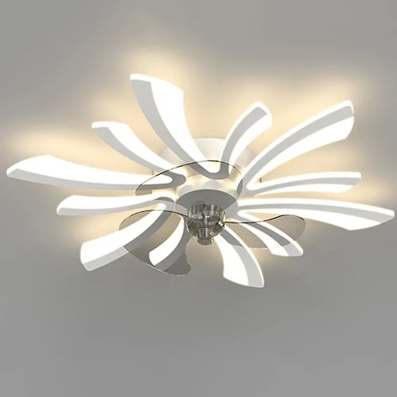 Luxury a forma di fiori a forma di fiori Luce ventilatore a soffitto moderno