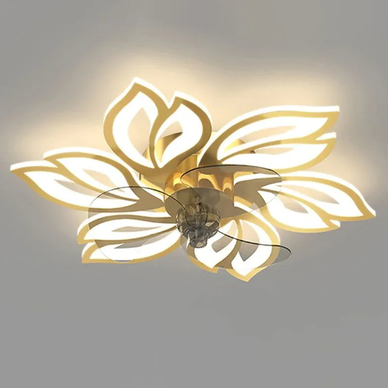 Luxury a forma di fiori a forma di fiori Luce ventilatore a soffitto moderno