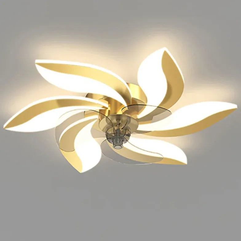 Luxury a forma di fiori a forma di fiori Luce ventilatore a soffitto moderno