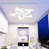 Petal-Shaped White Living Room Ceiling Light