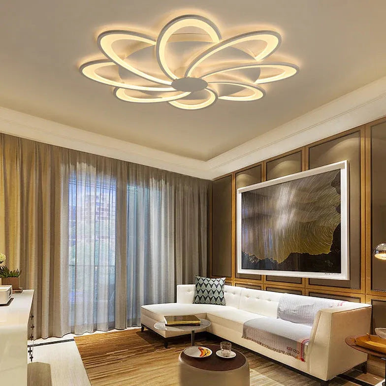 Flower-Shaped Modern White Bedroom Ceiling Light