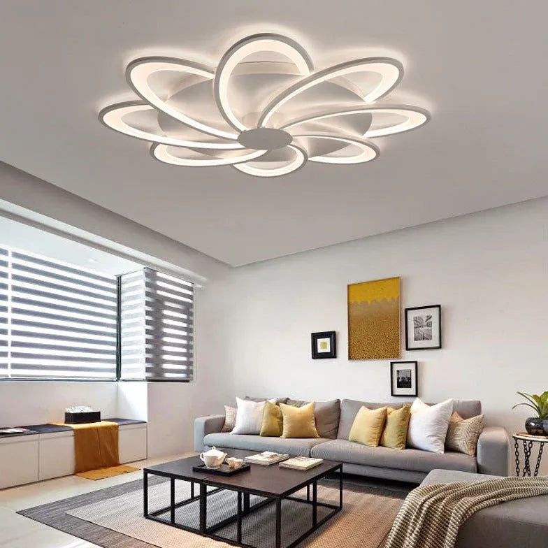 Flower-Shaped Modern White Bedroom Ceiling Light