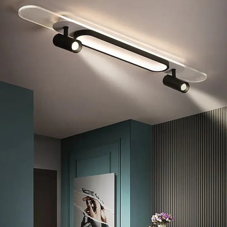 Plafoniere led moderne soffitto Design Nero Regolabile