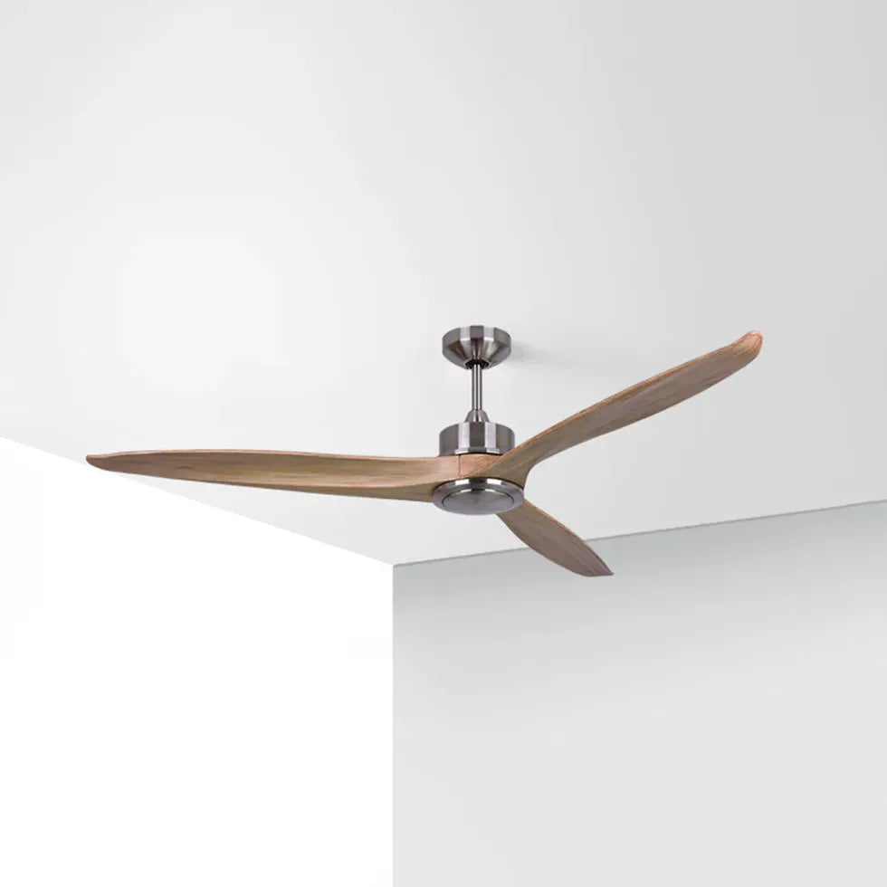 Three-Blade Streamlined Wooden Ceiling Fan Light