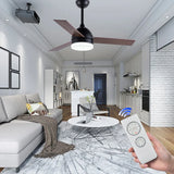 Black Modern Living Room Fan Light