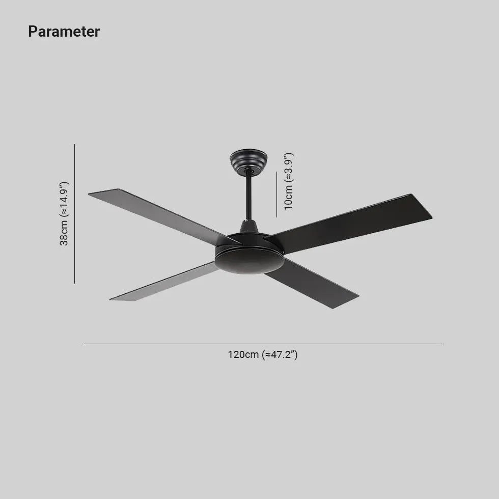 Ventilatori da soffitto con luce potente neri