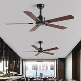 Ventilatore da soffitto in legno con luce