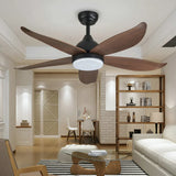 Wooden Black Living Room LED Fan Light