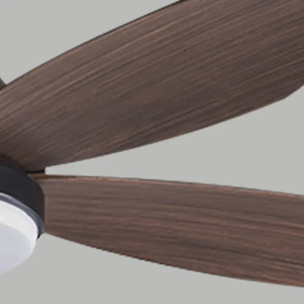 Wooden Black Living Room LED Fan Light