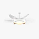 LED White Metal Modern Fan Light