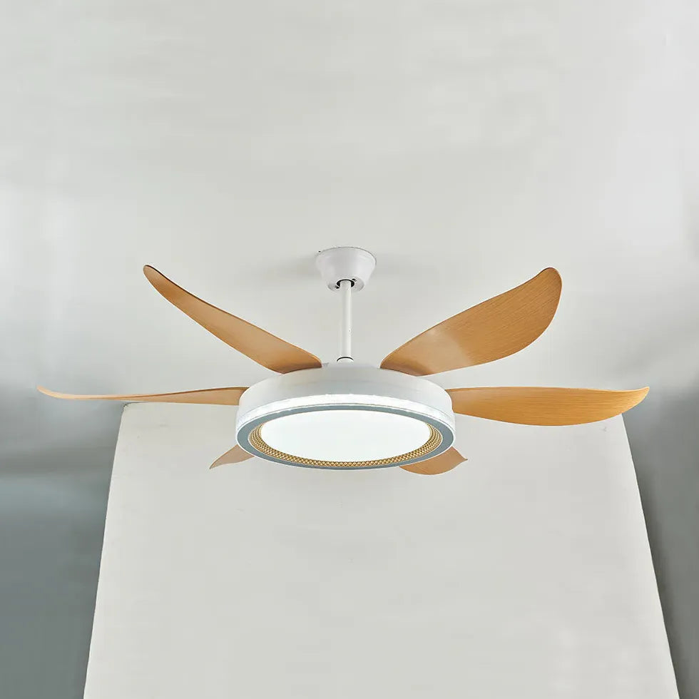 Ventilatore soffitto con luce telecomando Legno Elegante