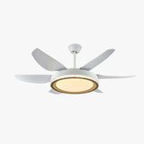 Pala Ventilatore Con Luce Elegante Moderno Bianco