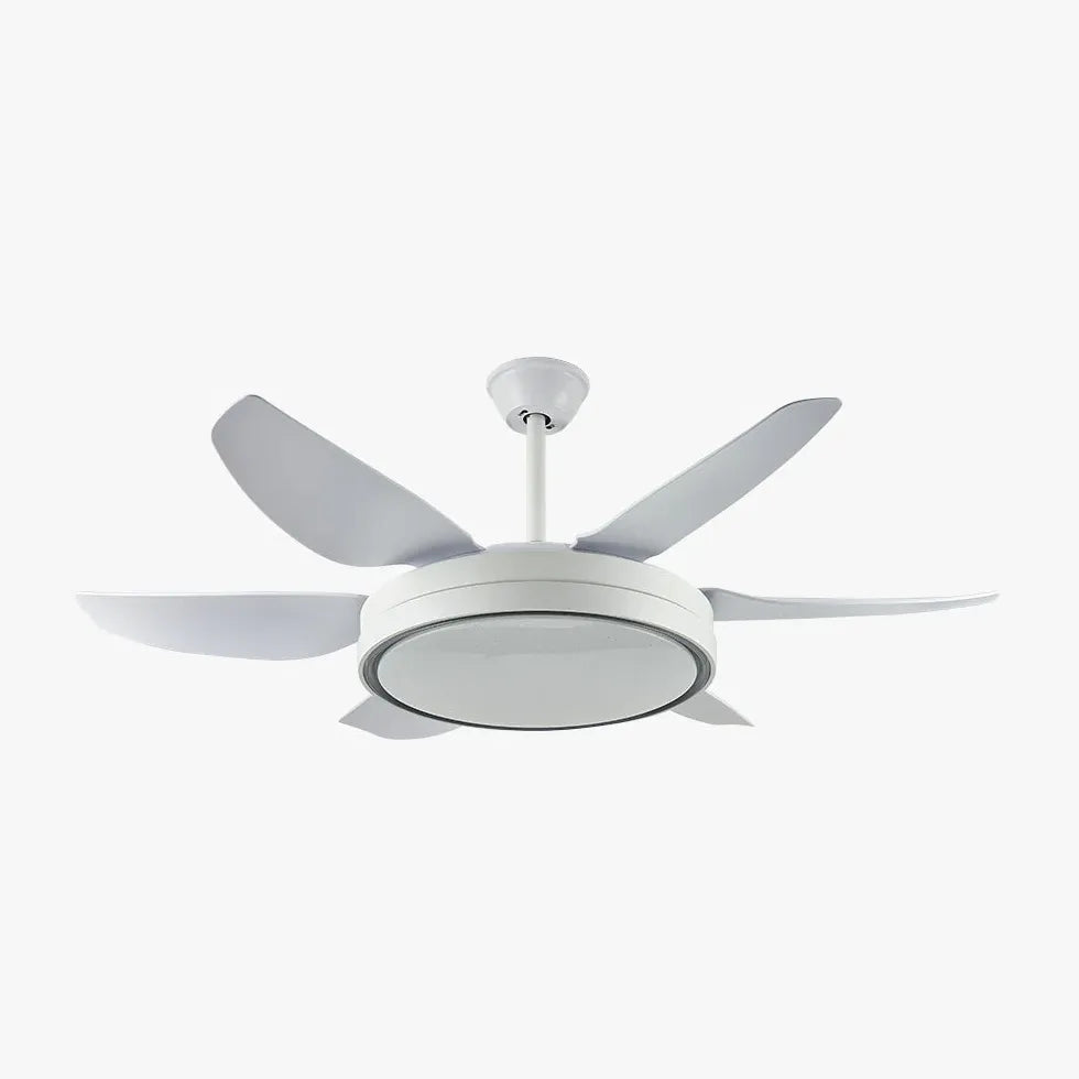 Ventilatore con luce e telecomando Stile Bianco