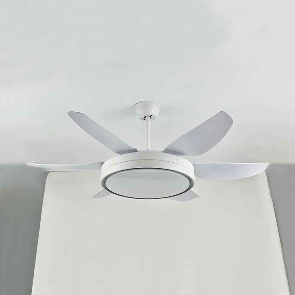 Ventilatore con luce e telecomando Stile Bianco