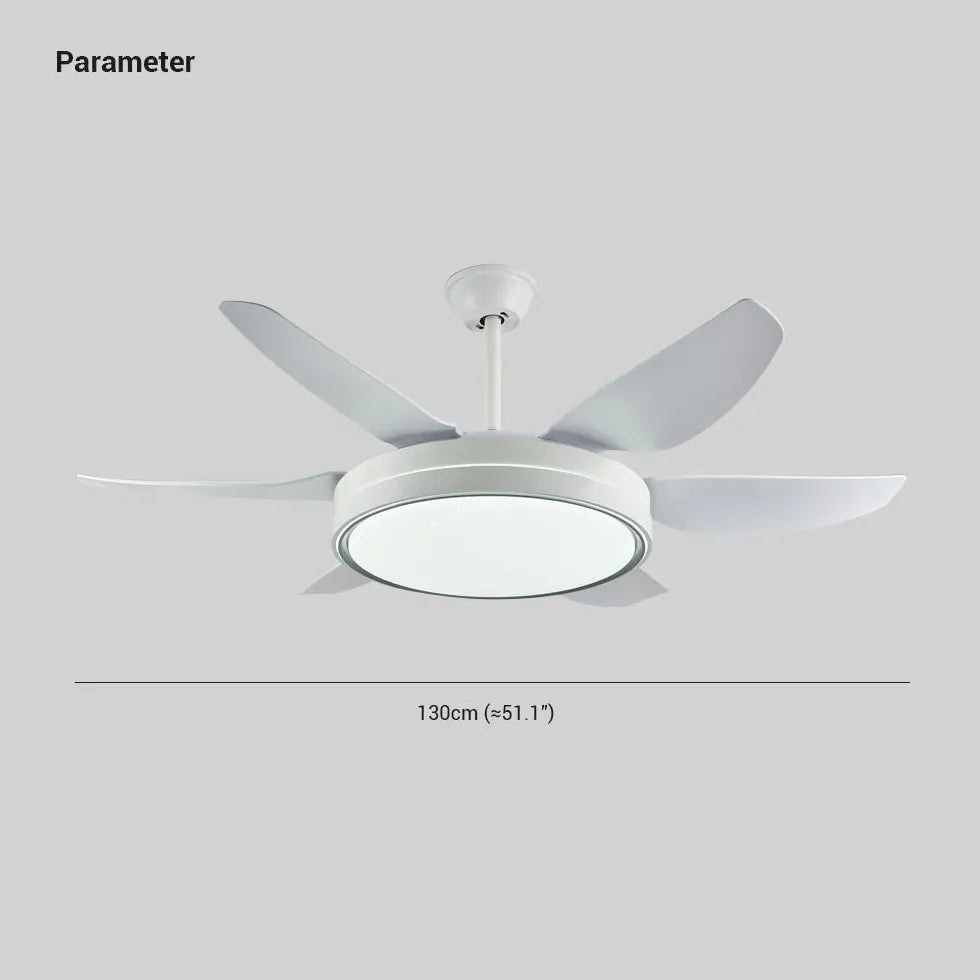 Ventilatore con luce e telecomando Stile Bianco