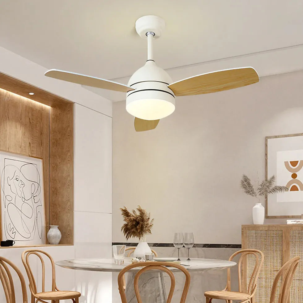 Three-Blade Modern Dining Room Fan Light