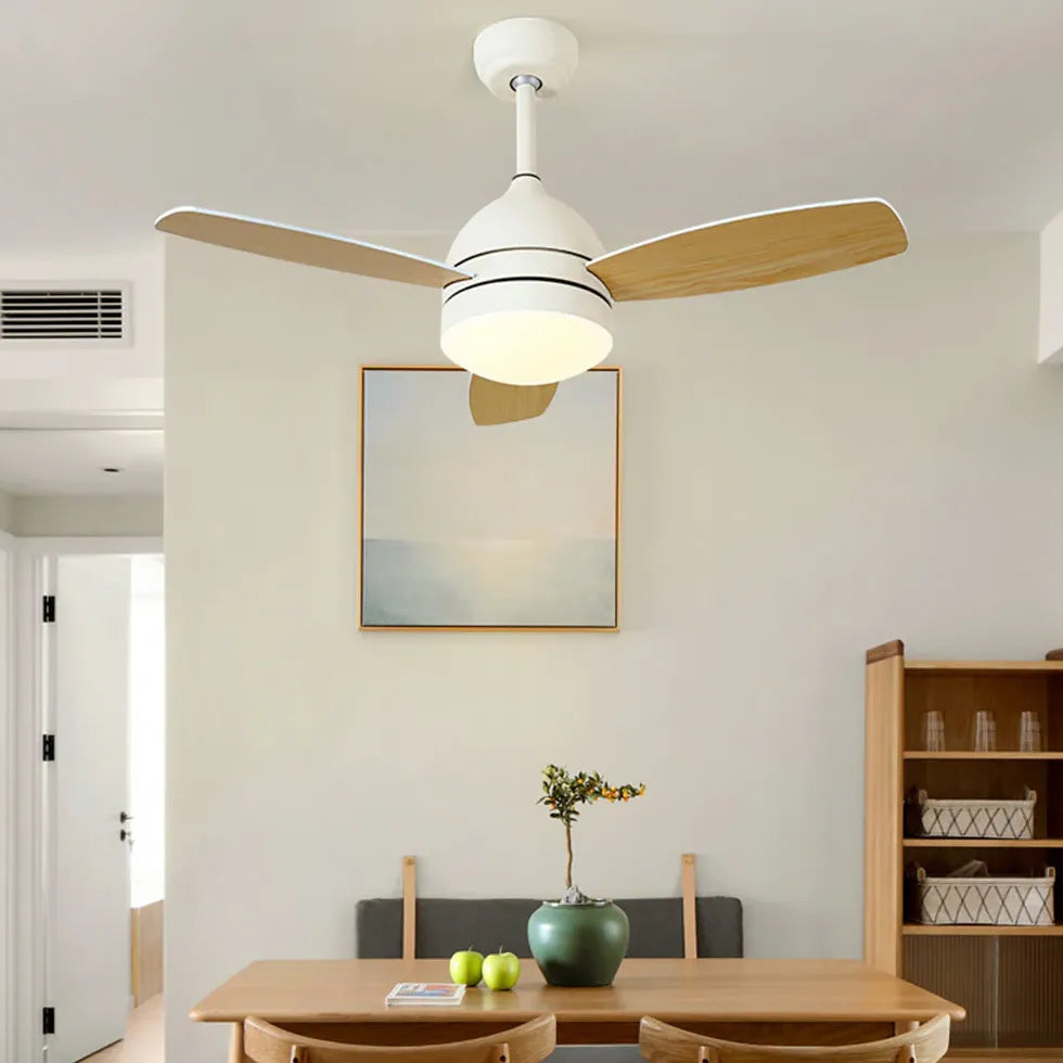 Three-Blade Modern Dining Room Fan Light