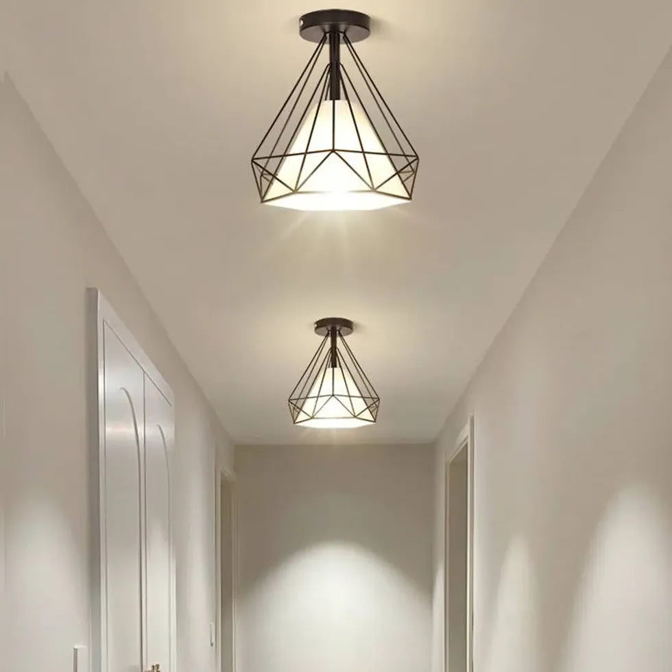 Industrial Style Geometry Modern Flush Ceiling Lights