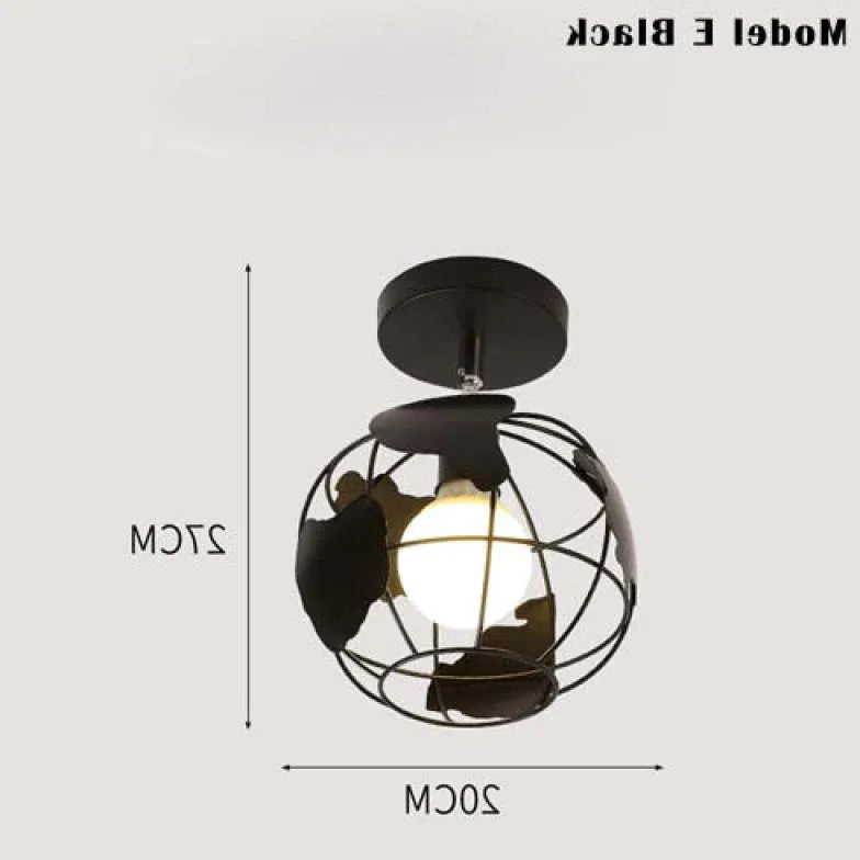 Geometric Metal Frame Black Modern Ceiling Light