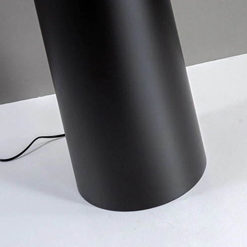 Lampada cilindrica bianca a forma di cono nero