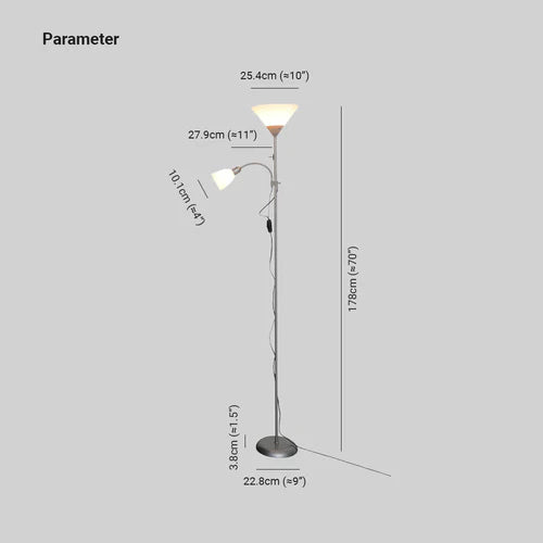 Lampada plug-in a doppia luce bianca a doppia luce