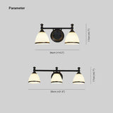 Applique 2 Luci da Parete in Metallo Nero e Bianco