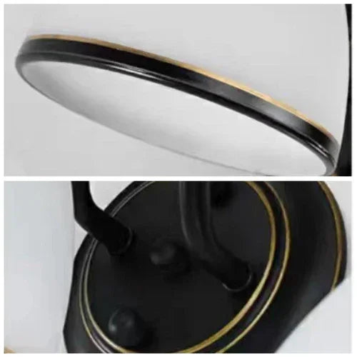 Applique 2 Luci da Parete in Metallo Nero e Bianco