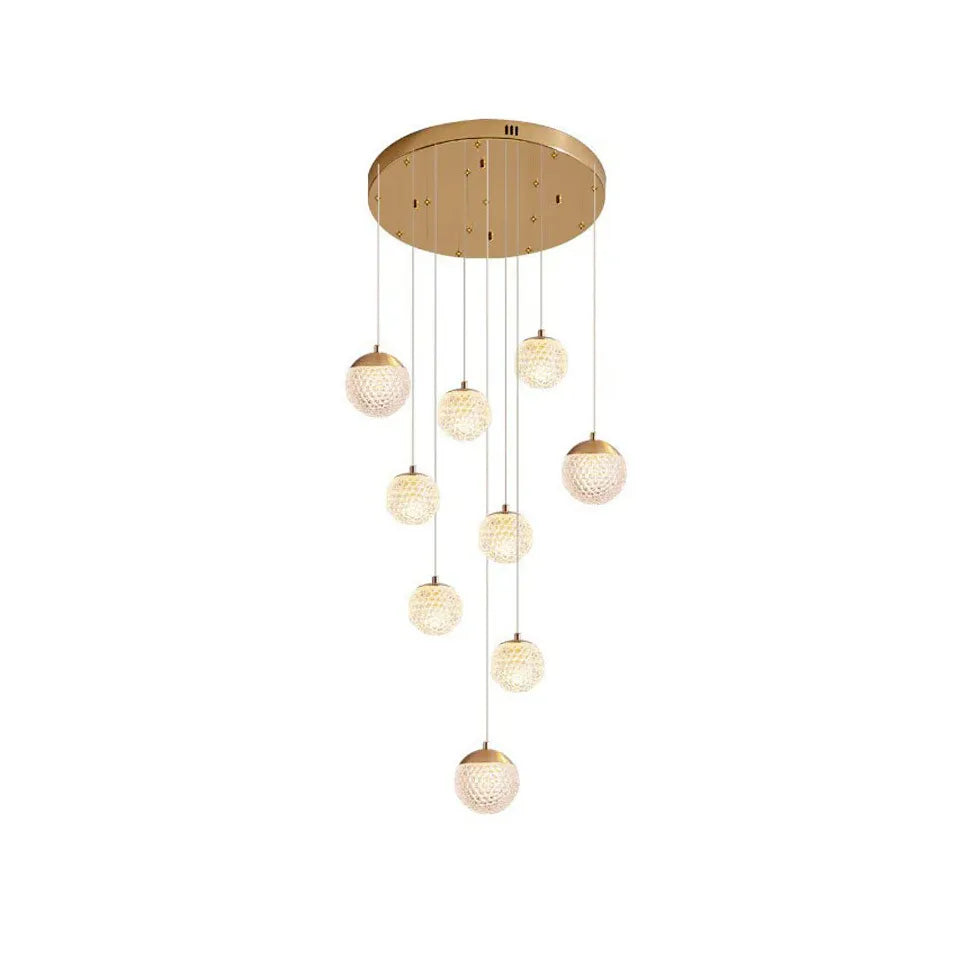 Spherical Multi-Head Luxury Hall Pendant Light