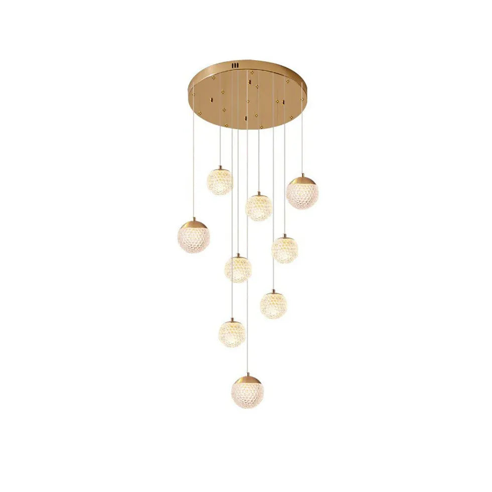 Spherical Multi-Head Luxury Hall Pendant Light