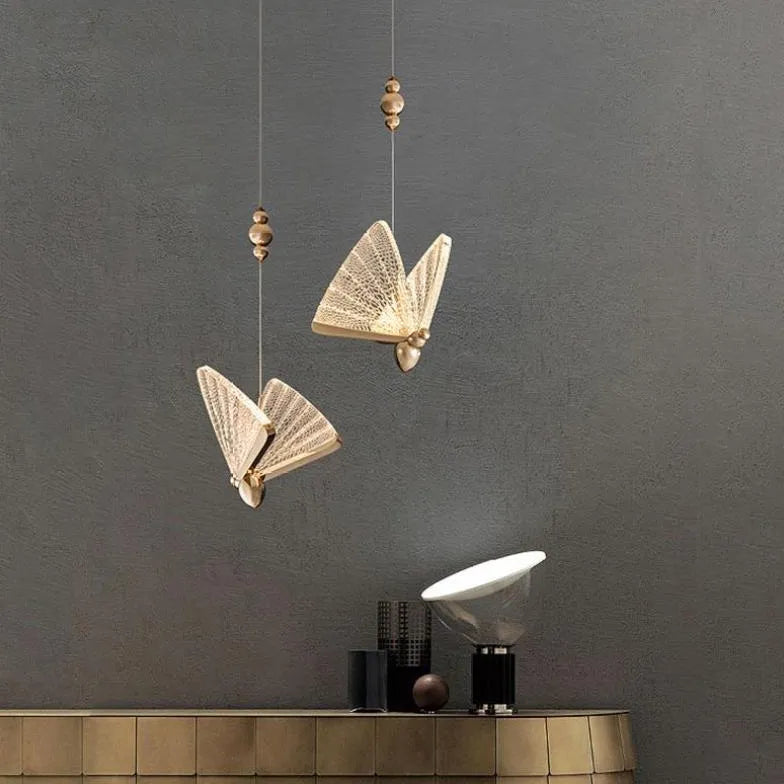 Butterfly Shaped Acrylic LED Bedroom Pendant Light