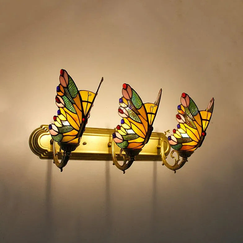 Tiffany Wall Sconce Butterfly Glass